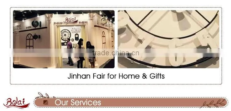 European-style shield shape flowers and butterflies mdf photo frame wooden wall clock