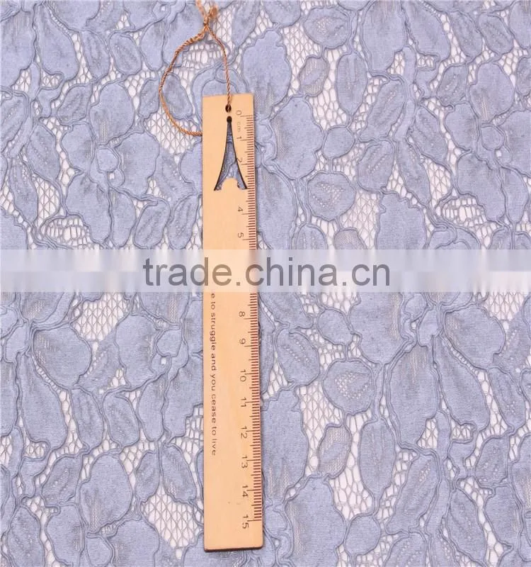 High Quality Heavy Cotton Nylon mixed cord lace fabric with dirty wash