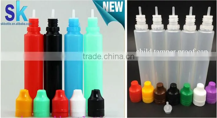 beautiful unicorn bottle 15ml 30ml pe plastic bottle with colorful screw cap for e liquid wholesale