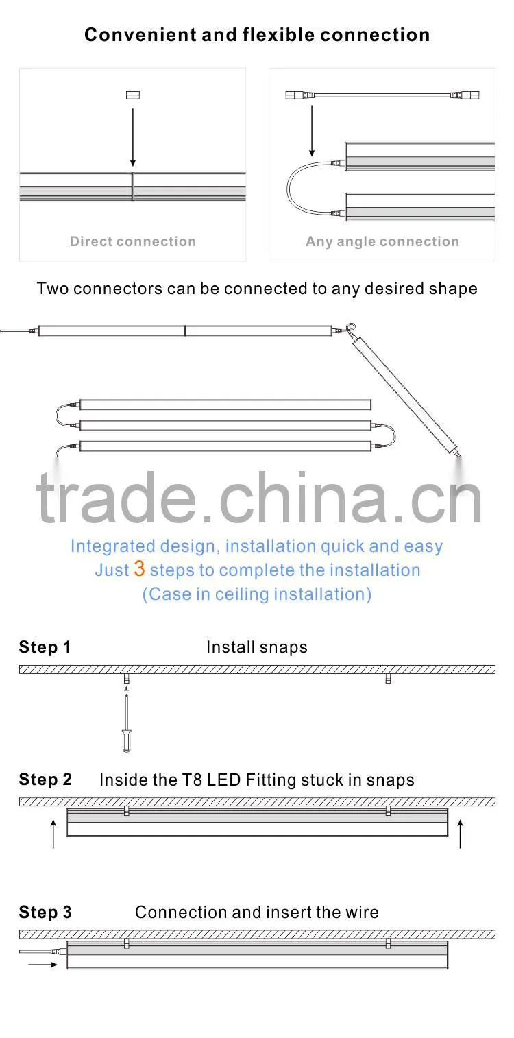 1.2m 30W Light and Handy 100lm/W High LM Modern appearance Best quality waterproof LED tube light T8