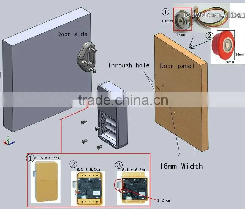 Smart and smal electronic lock, smart and smal electronic lock for cabinet(TM10A)