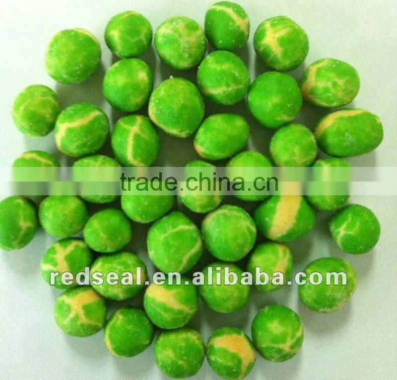 Kosher wasabi flavor coated green peas