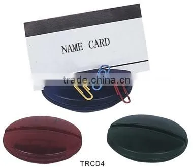 Plastic cube shape pen & memo pad holder with clip dispenser