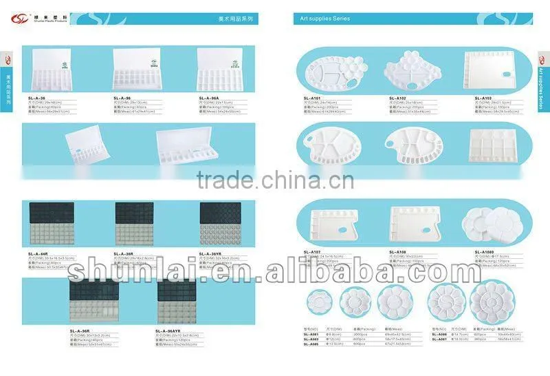 Plastic painting palette with PP material