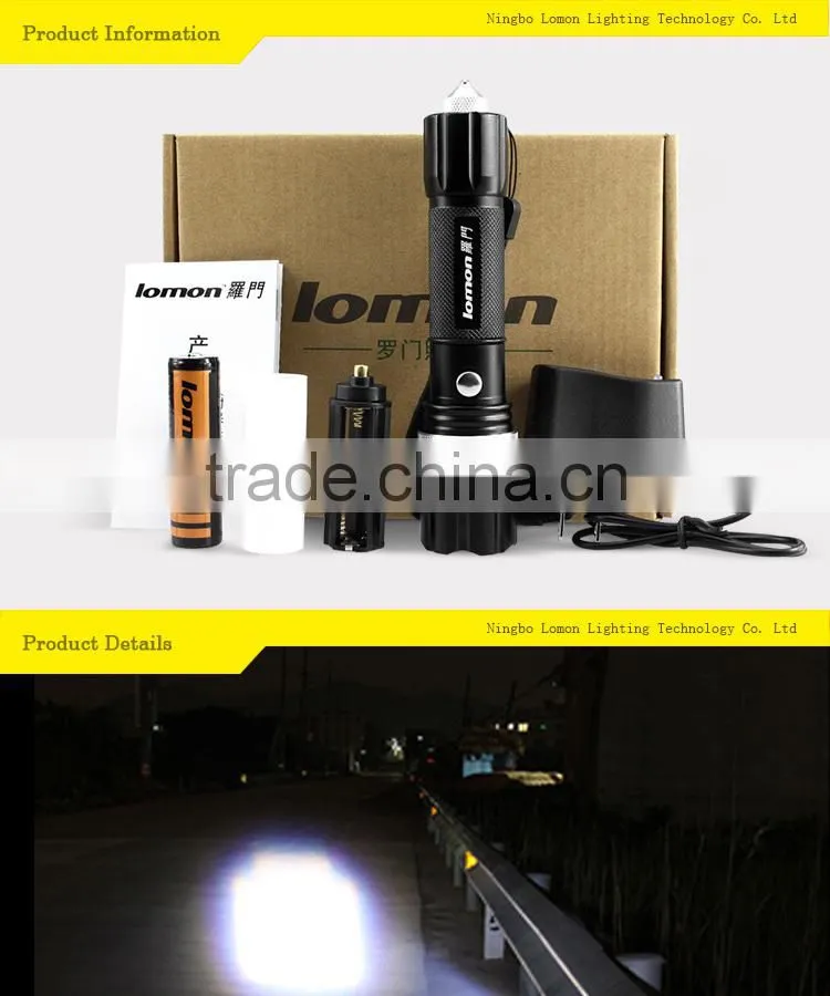5w Wholesale Strong Light Telescopic Zoom Long Range Attack Torch