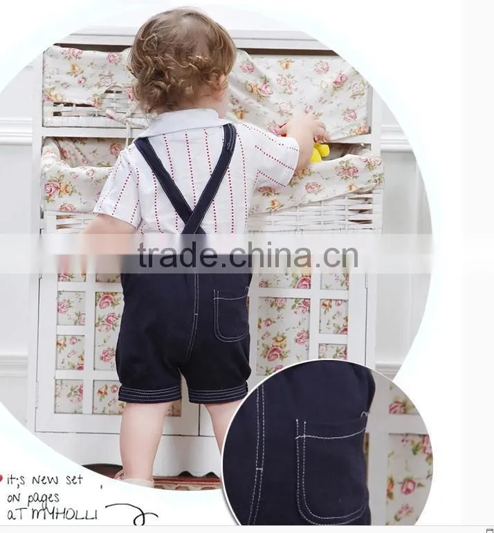 The decimal point Baby Bib Kids Summer Cotton Shorts denim pants boy cartoon children summer thin section