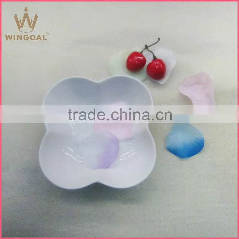 Wingaol new design porcelain chip and dip snack plate