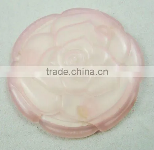 Flower shap plastic japanese hand mirror makeup