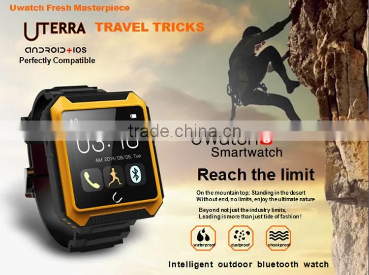 2015 New iOS Android Wrist watch with waterproof dustproof and shockproof function