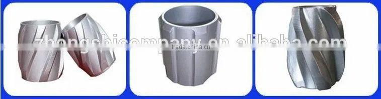 API 10D Spiral Vane Aluminium Solid Rigid Centralizer