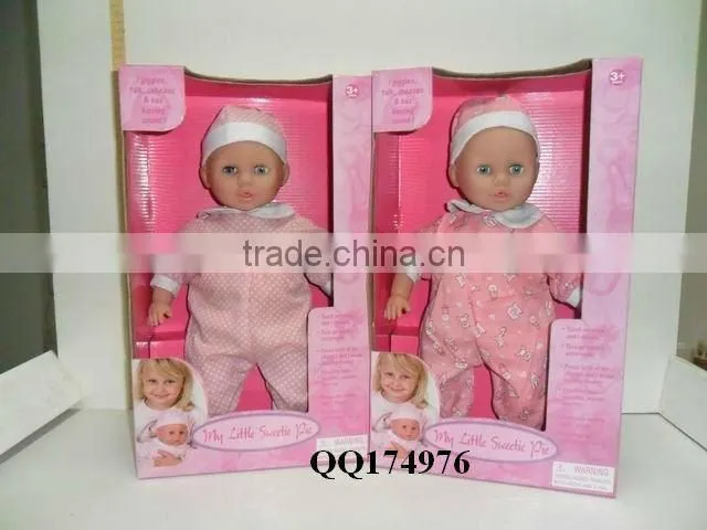 16inch lovely baby doll with IC-papa,mama,cry laugh