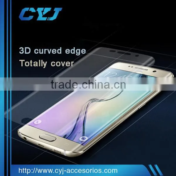 9H 3D curved edge for samsung s6 edge tempered glass screen protector