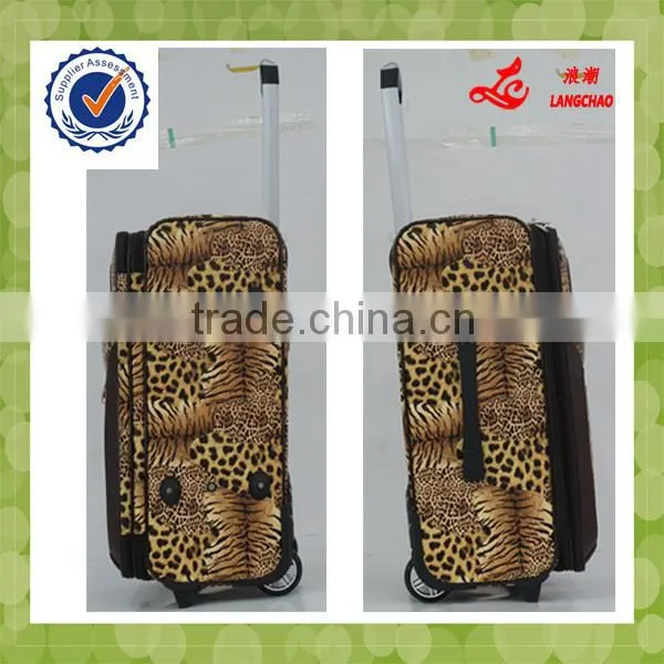 leopard material nice algeria market luggage bag