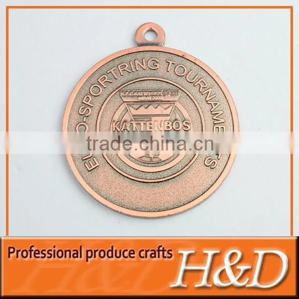 copper stamped medal for sport awards