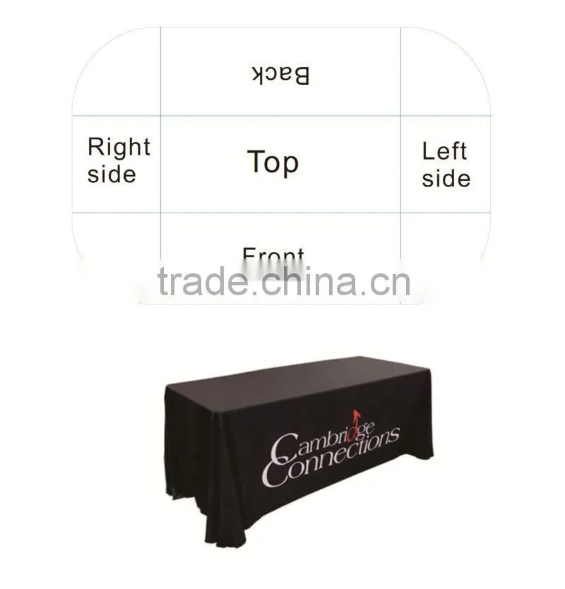 advertising 6ft and 8ft pvc table cloth for advertising