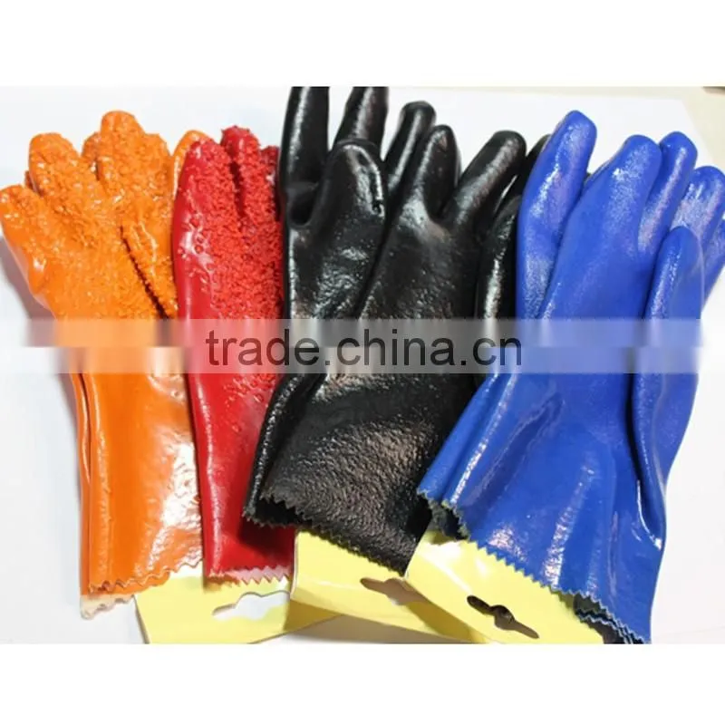 15 inch red pvc household gloves industrial gloves