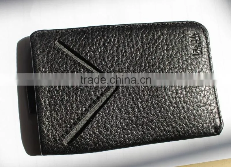 hot sale soft leather card folder high end soft leather card folder with custom brand logo