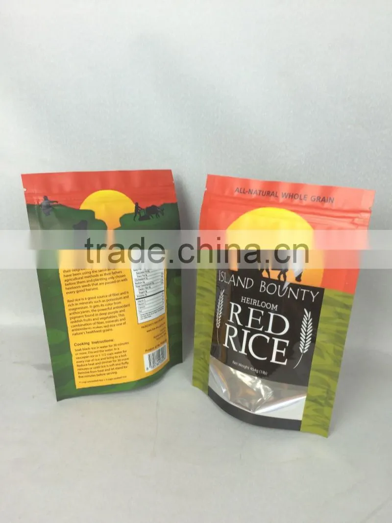 zip lock stand up plastic coffee bag pouch with valve