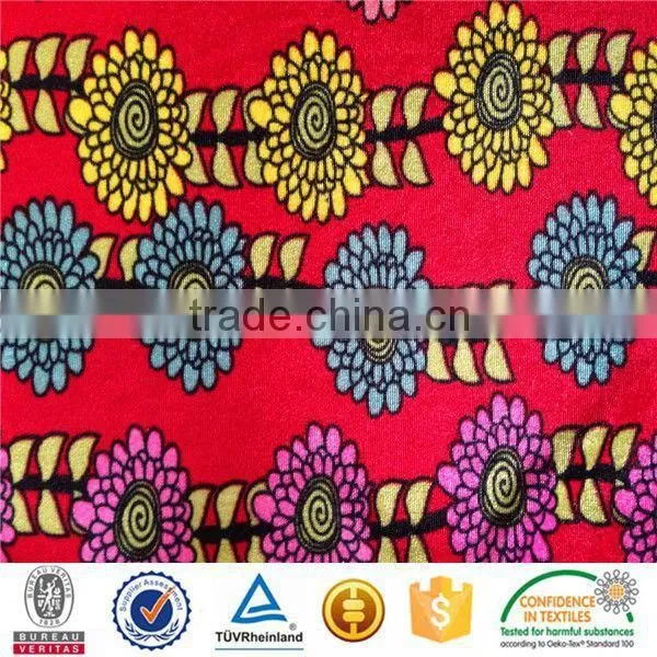 95% polyester and 5% spandex material velboa tropical print upholstery fabric