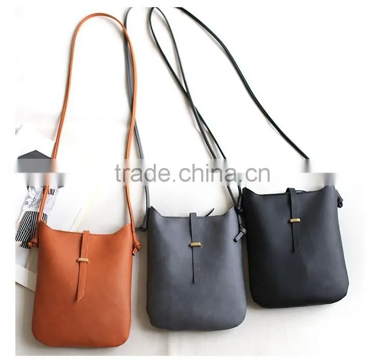 2016 hot selling coin purse fashion mini bucket bag leather bag with shoulder