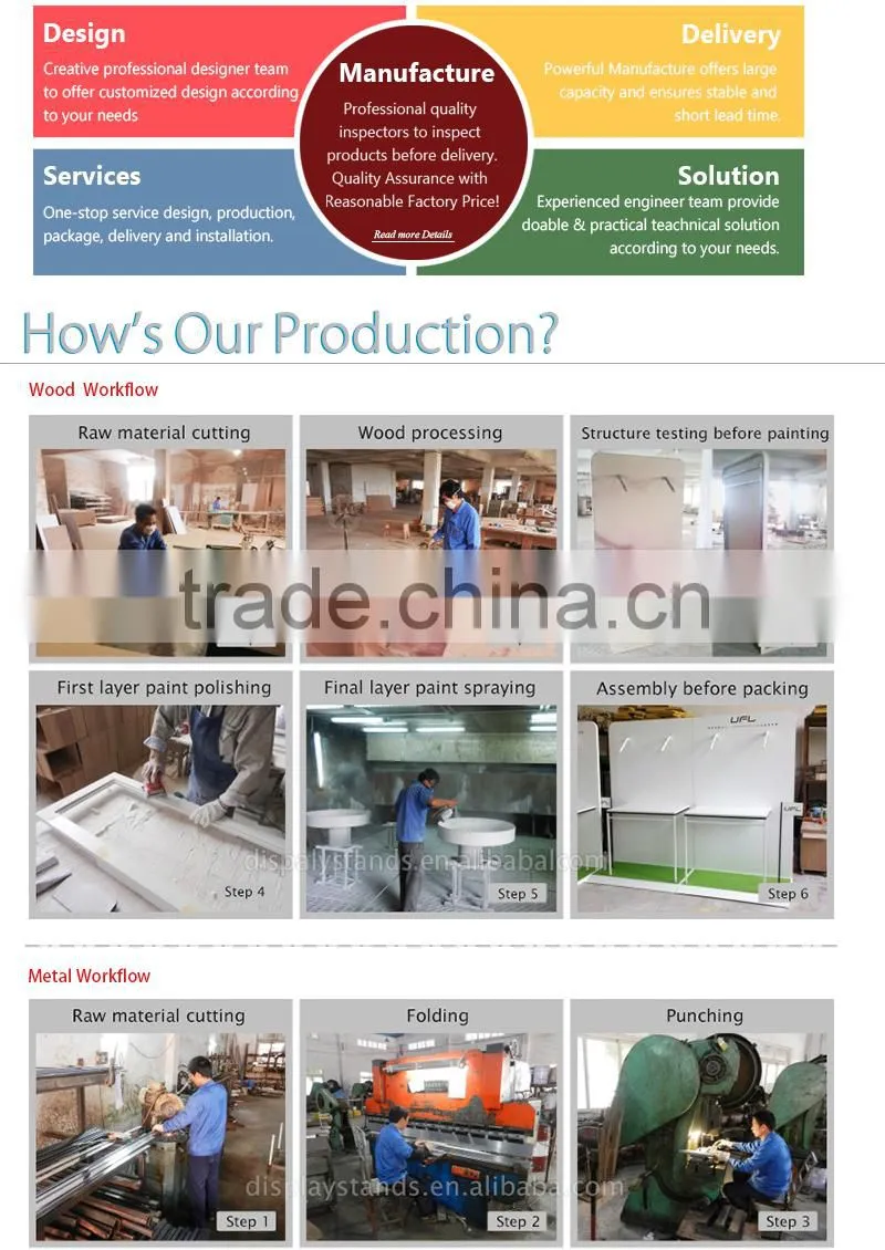 Best price durable wonden customized glass display cabinets