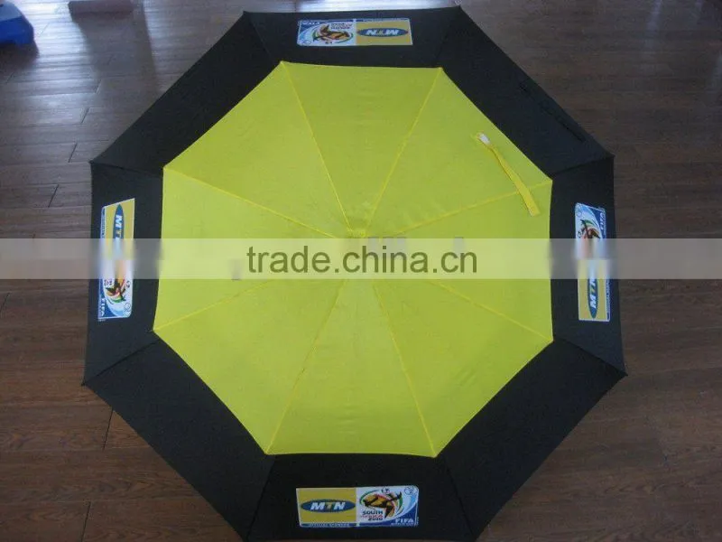 windproof MTN promotional golf umbrella with customized print