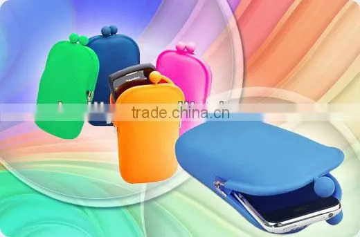 Candy color silicone bag purse silicone jelly bag shoulder diagonal package