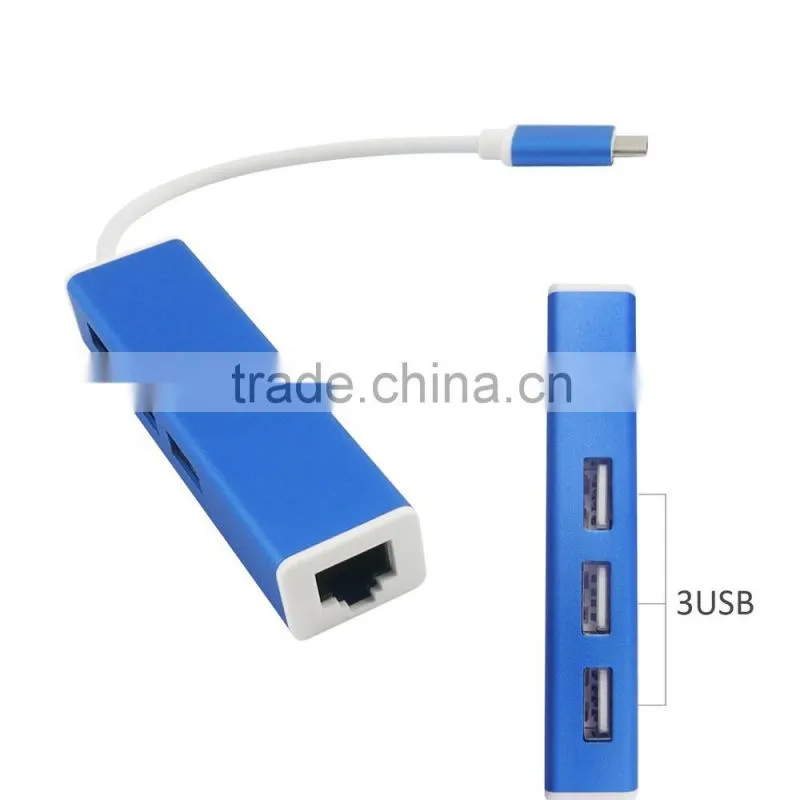 USB 3.1 type c to ethernet micro usb 2.0 hub RTL5401