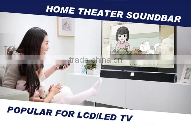 Popular and fashionable slim soundbar with USA MAXXBASS sound technology for tv /home theater