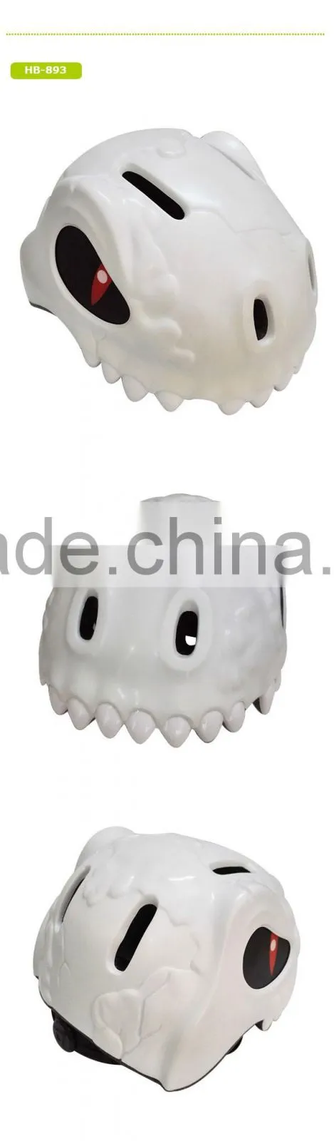 Animal style PC shell in mold animal kids bike helmet