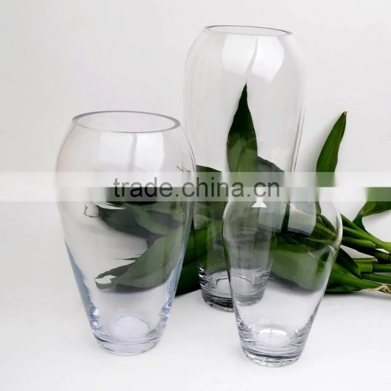 Unique clear blown glass vases for centerpieces