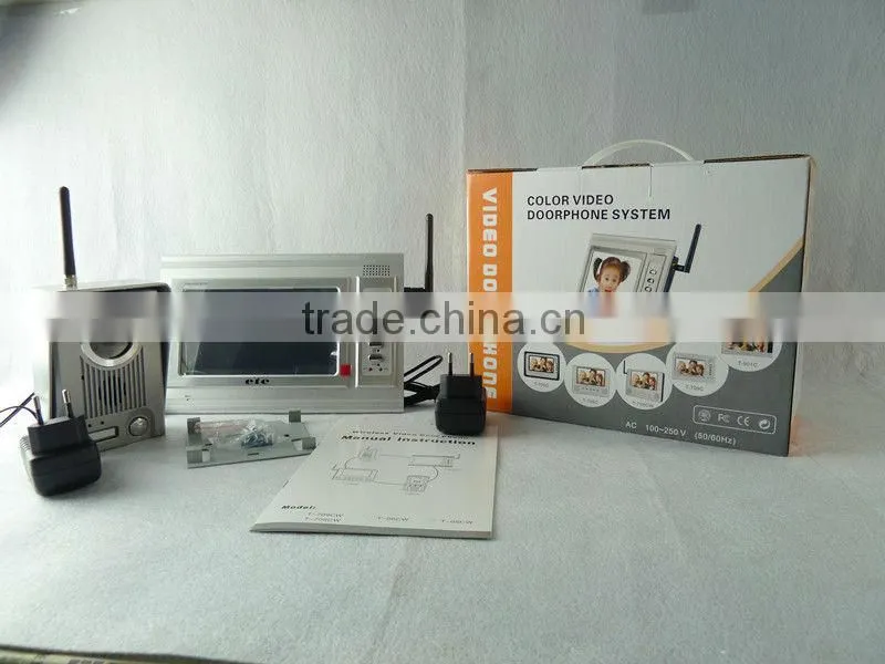 Digital Wireless Intercom Video Door Phone With Remote Door Release