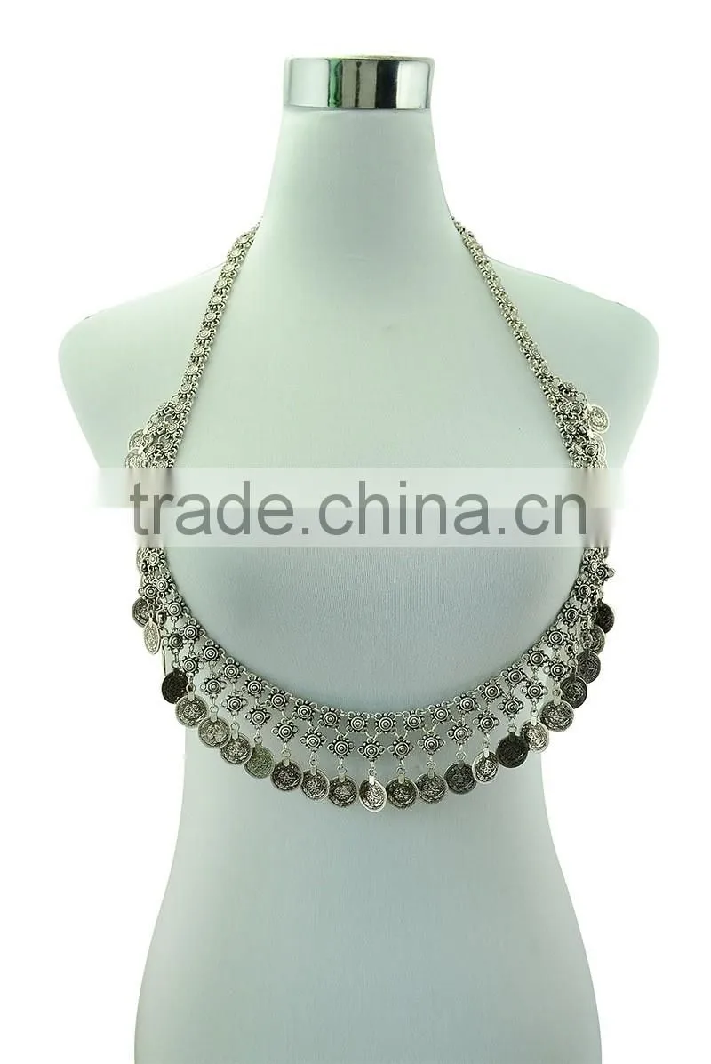 Fashion Gypsy Boho Hippie Shimmy Belt Belly Dancer Dangle Coins Waist Chain
