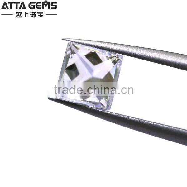 AAAAA princess cut 6*6m 1 carat cubic zirconia