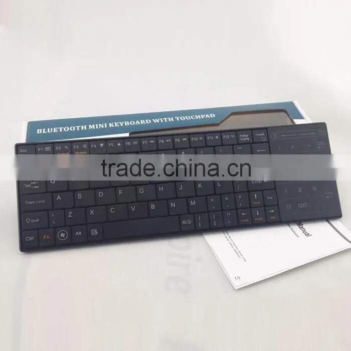 Super-thin BT8 Bluetooth 3.0V Wireless Keyboard with Touchpad for PC Cell Phone iPhone iPad