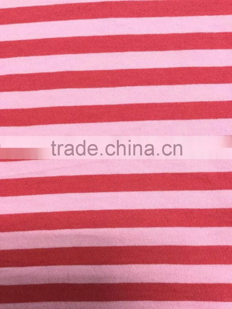 yarn dyed cotton knitted stripe jersey fabrics wholesale 196