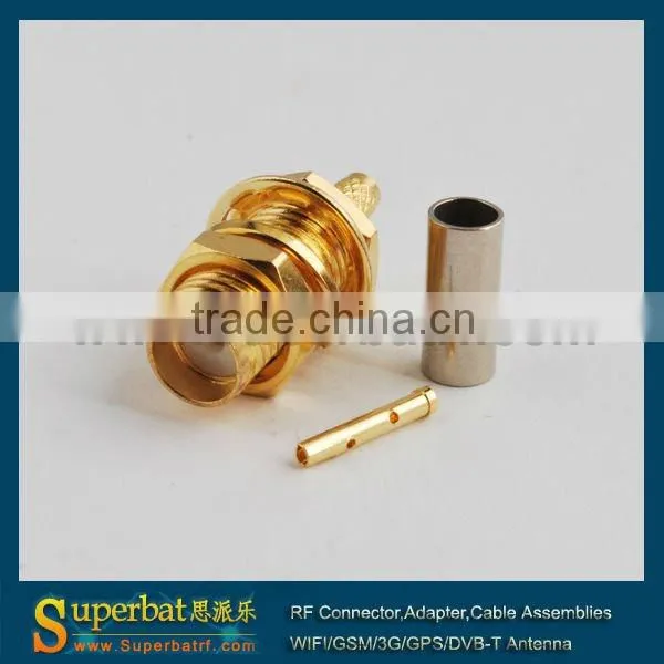 connector sma female jack crimp for RG316 cable goldplated straight type wholesale