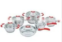 High quality stainless steel12pcs kitchenware/cookware sets