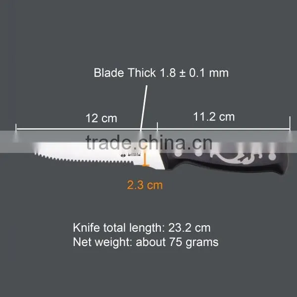High Quality Stainless Steel Steak Knife With ABS plastics Handle