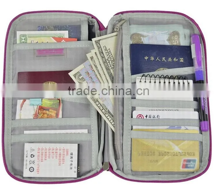 Document Holder Type Travel Wallet Multifuctional Card Ticket Passport Holder Purse