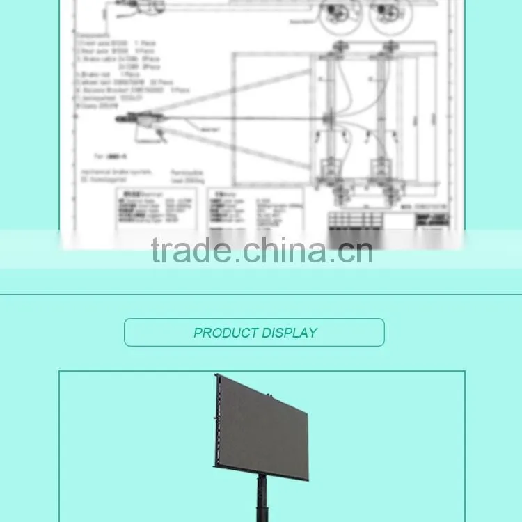 2016 Cheap custom outdoor mobile trailer led sign