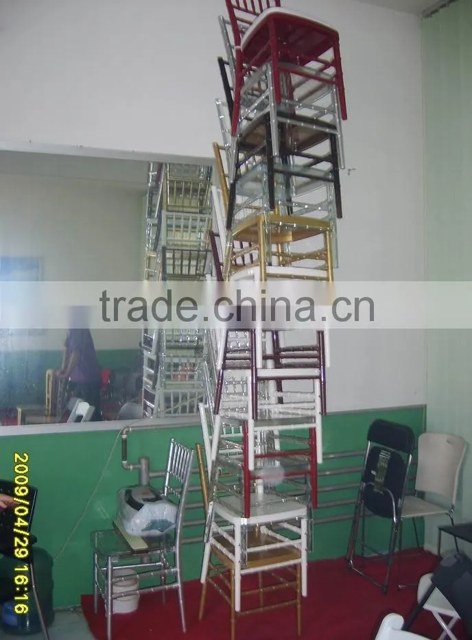 Wholesale Clear Crystal Plastic Chiavary Wedding Chairs