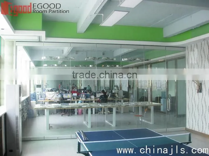 office full height glass wall partition