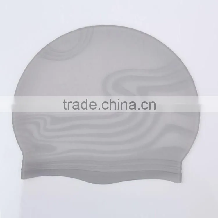2016 custom swim caps no minimum Printing 100% Silicone swimming cap