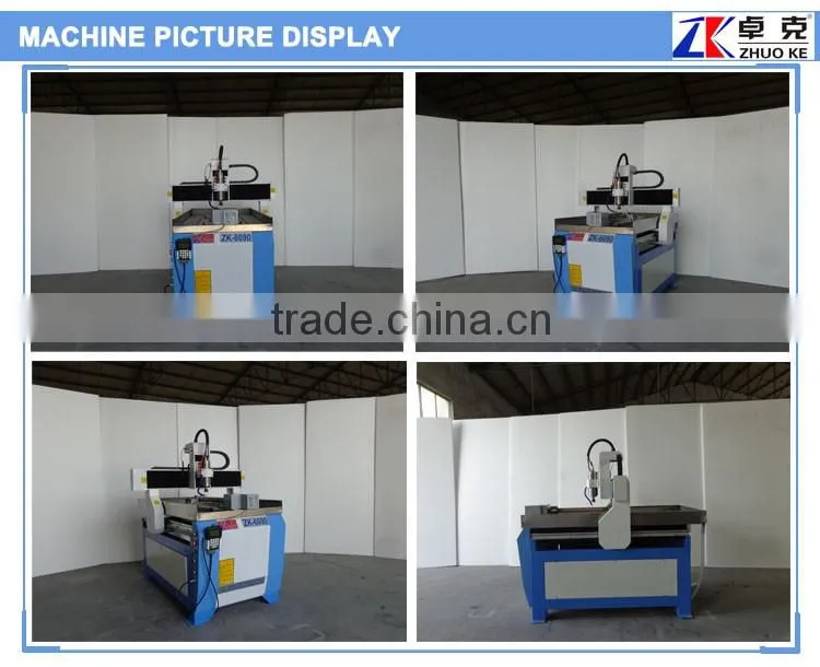 Jinan Zhuoke small cnc router epoxy resin cutting machine 6090 with USB controller Fuling inverter