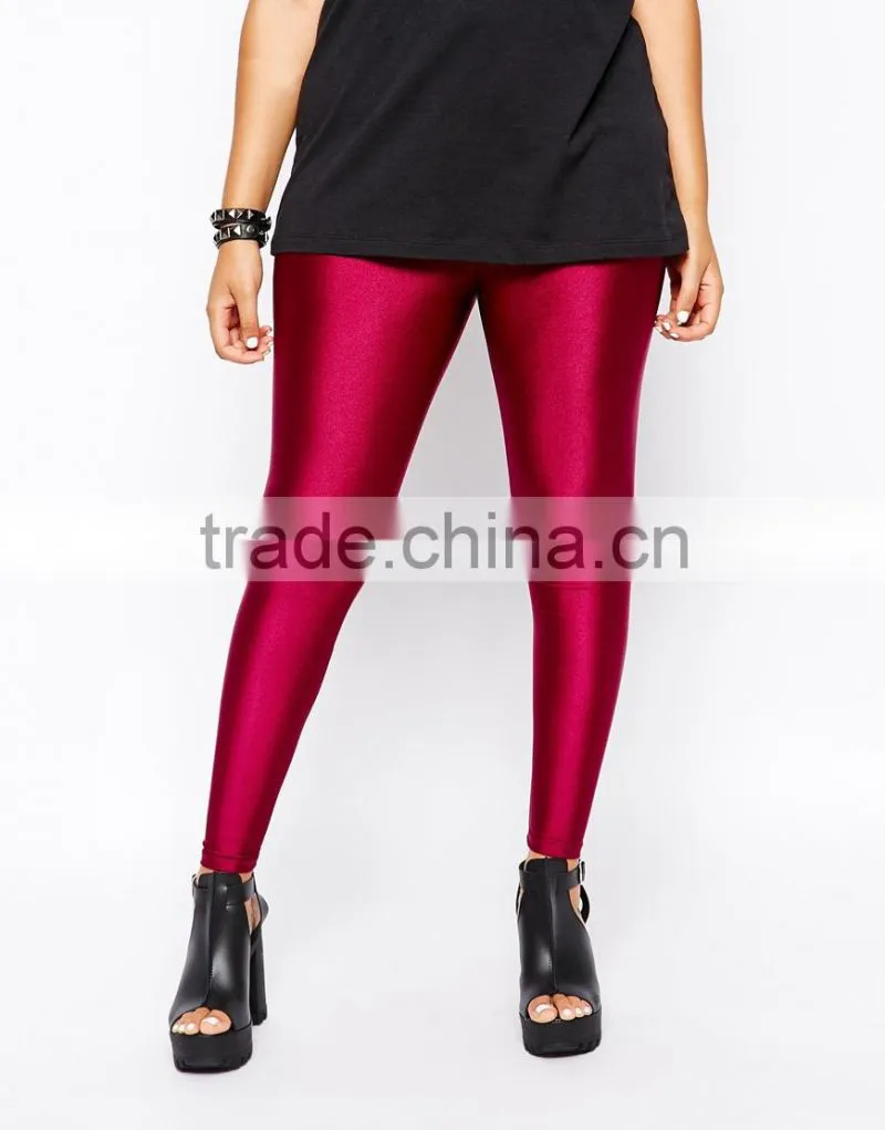 China clothing manufacturer wholesale High Waist curve legging In Shimmer Disco