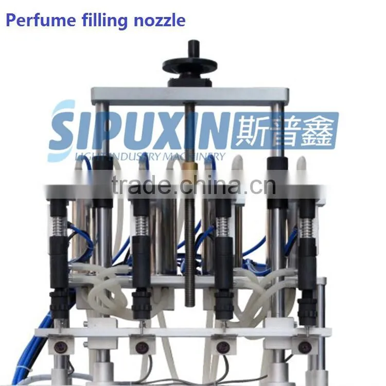 Sipuxin_Semi auto 4 heads pneumatic perfume filling machine with high precision