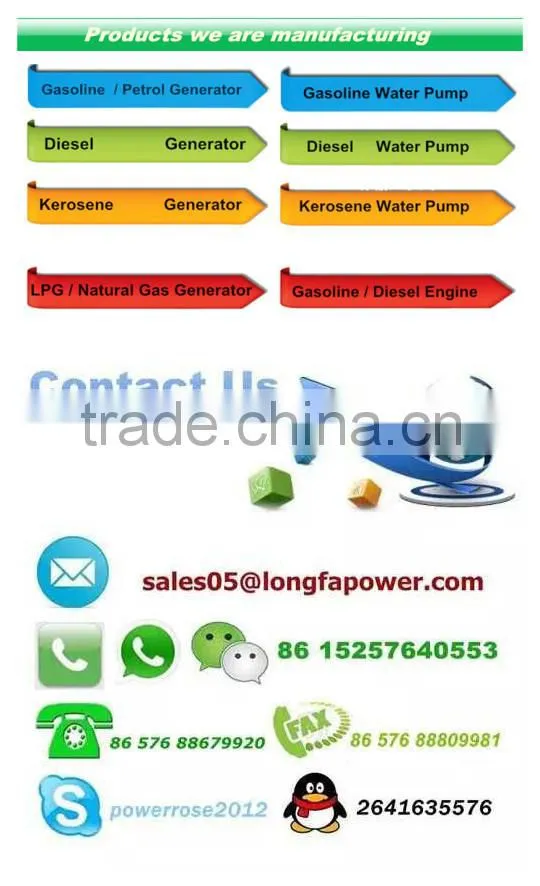 China LONFA Petrol Centrifugal Water Pumps