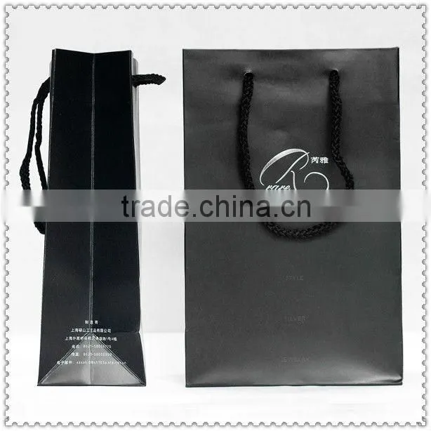 hot sell 2013 black print paper bags