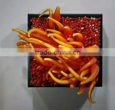 XO GLASS wall decoration xo-09002 and wall light and glass wall art